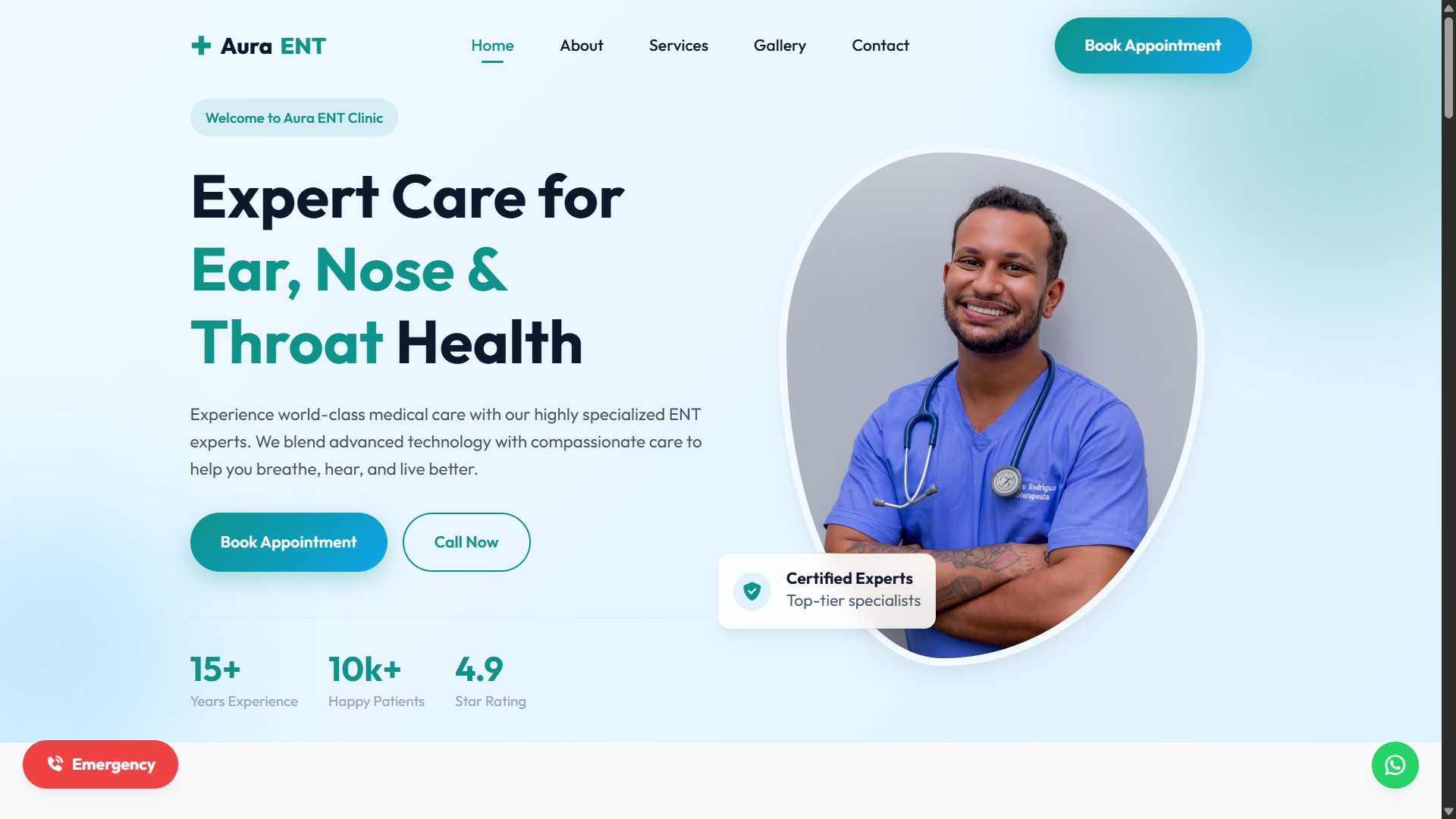 Aura ENT Specialists Website